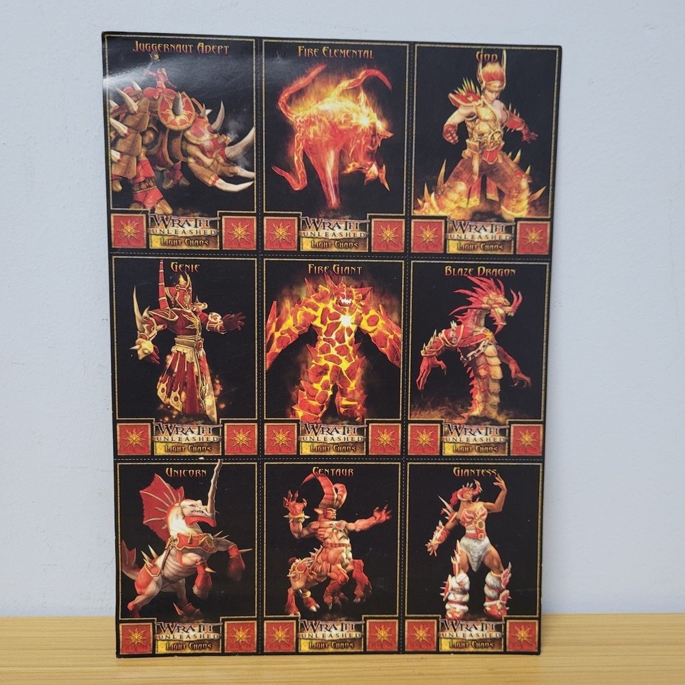 WRATH Unleashed Prerelease Promo Cards Uncut Sheet of 9 cards‎ 2003 Lucas Art